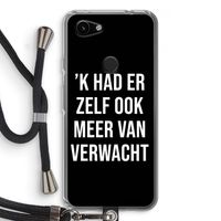 Meer verwacht - Zwart: Pixel 3a Transparant Hoesje met koord