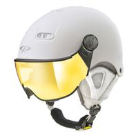 CP Carachillo XS skihelm wit mat - helm met spiegel vizier (☁/☀)