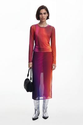 Verloop kokerrok - RED - M