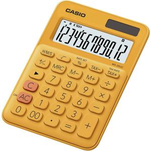 Casio MS-20UC-RG Bureaurekenmachine Oranje Aantal displayposities: 12 werkt op zonne-energie, werkt op batterijen (b x h x d) 105 x 23 x 149.5 mm