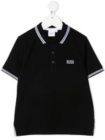 BOSS Kidswear polo à logo brodé - Noir