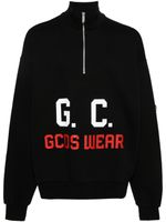 GCDS sweat zippé à logo imprimé - Noir - thumbnail