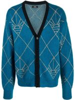 RASSVET cardigan en maille à motif monogrammé - Bleu