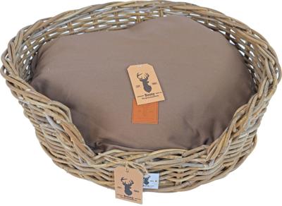 Boony Est 1941 ligkussen ovaal basic brown 60 cm - Gebr de boon