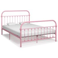 Bedframe metaal roze 160x200 cm