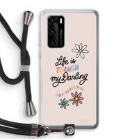 Tough Life: Huawei P40 Transparant Hoesje met koord Tough Life: Huawei P40 Transparant Hoesje met koord