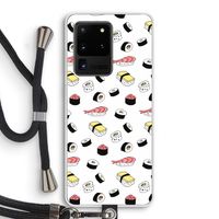 Sushi time: Samsung Galaxy S20 Ultra Transparant Hoesje met koord