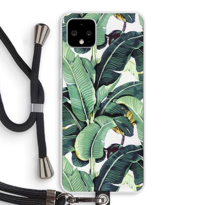 Bananenbladeren: Pixel 4 XL Transparant Hoesje met koord