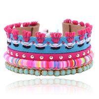 Boho multicolor dames armband met kralen en kwastjes