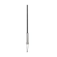 Cane With Stainless Steel Handle - Premium Leather - Black