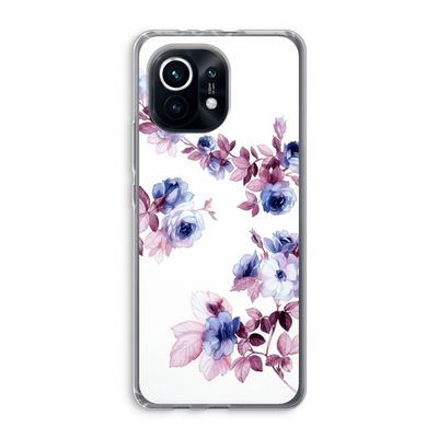 Waterverf bloemen: Xiaomi Mi 11 Transparant Hoesje