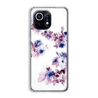 Waterverf bloemen: Xiaomi Mi 11 Transparant Hoesje