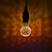 A60 E27 4W IP65 waterdicht Warm witte 3D Fireworks LED lamp 2700K 48 LEDs SMD 2835 Vintage sfeer decoratie Art Lamp AC 85-265V