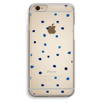 Blauwe stippen: iPhone 6 / 6S Transparant Hoesje
