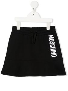 Moschino Kids jupe à logo imprimé - Noir