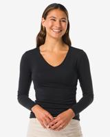 HEMA Dames T-shirt Biologisch Katoen Zwart (zwart)