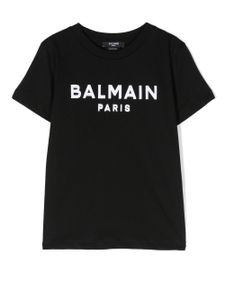 Balmain Kids t-shirt en coton à logo imprimé - Noir