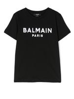 Balmain Kids t-shirt en coton à logo imprimé - Noir - thumbnail