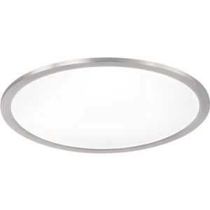 LED Plafondlamp WiZ - Smart LED - Trion Givon - 20W - Aanpasbare Kleur - Dimbaar - Afstandsbediening - Rond - Mat Nikkel - Aluminium