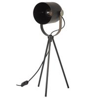 Tafellamp industrieel - zwart - met snoer - H46 cm Tafellamp industrieel - zwart - met snoer - H46 cm