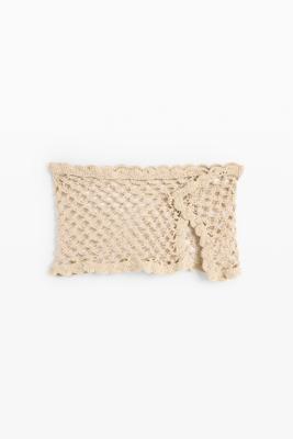 Korte gehaakte pareo - WHITE - U