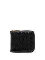 Thom Browne portefeuille compact à détail 4 bandes signature - Noir