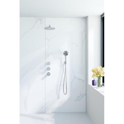 Fortifura Nebbio Regendoucheset - inbouwkraan - inbouwdeel - wandaansluitbocht - doucheslang metaal - ronde handdouche - 35cm wandarm - ronde hoofddouche - chroom SW1183064 SW1183077 SW542643 SW767373 SW496814 SW7