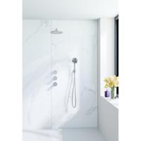 Fortifura Nebbio Regendoucheset - inbouwkraan - inbouwdeel - wandaansluitbocht - doucheslang metaal - ronde handdouche - 35cm wandarm - ronde hoofddouche - chroom SW1183064 SW1183077 SW542643 SW767373 SW496814 SW7