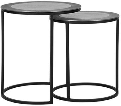 LABEL51 Salontafel 'Pair' Set van 2 stuks, kleur Grijs