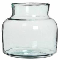Melkbus vaas - laag - transparant - 20 x 21 cm - glas - vazen - bloemenvaas Melkbus vaas - laag - transparant - 20 x 21 cm - glas - vazen - bloemenvaas