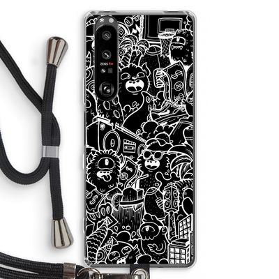 Vexx Black City : Sony Xperia 1 III Transparant Hoesje met koord