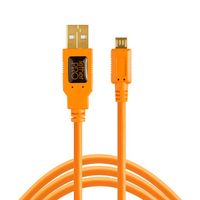 Tether Tools TetherPro USB 2.0 A Male to Micro-B 5-pin 4,6m oranje