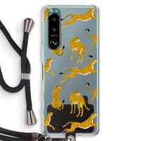 Luipaard: Sony Xperia 5 III Transparant Hoesje met koord