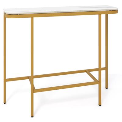 Consoletafel Voor In De Hal Moderne Bijzettafel Voor Naast De Bank Met Een Blad Van Kunstmarmer En Een Metalen Frame