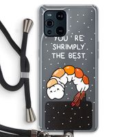 You're Shrimply The Best: Oppo Find X3 Pro Transparant Hoesje met koord