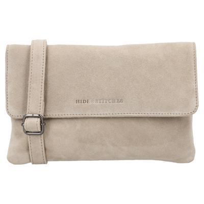 Hide & Stitches Suède Clutch/Schoudertas Brazos Zand