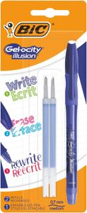 Gelschrijver Bic Gelocity Illusion blauw +2 vull