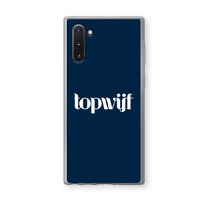 Topwijf Navy: Samsung Galaxy Note 10 Transparant Hoesje