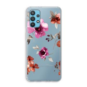 Geschilderde bloemen: Samsung Galaxy A32 4G Transparant Hoesje