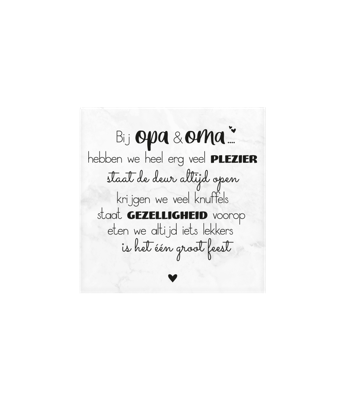 Marmeren onderzetters Opa & oma