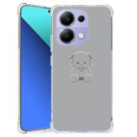 Xiaomi Redmi Note 13 4G Stevig | Bumper Hoesje | Grijs Baby Olifant