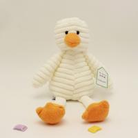 Gestreepte dierlijke pluche speelgoed pop creatieve dierlijke pop type: eend hoogte: 33cm