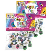 200x Hobby artikelen gekleurde googly eyes