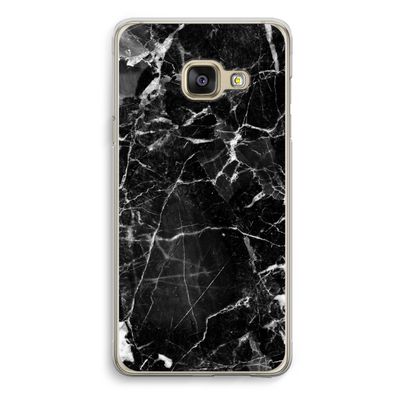 Zwart Marmer 2: Samsung Galaxy A3 (2016) Transparant Hoesje