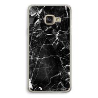 Zwart Marmer 2: Samsung Galaxy A3 (2016) Transparant Hoesje