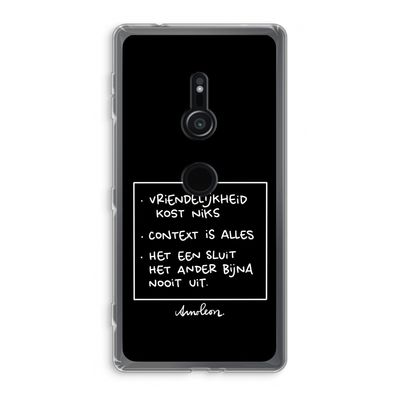Mijn Motto's: Sony Xperia XZ2 Transparant Hoesje