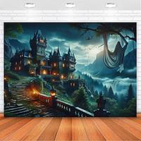 halloween decoraties gejaagd huis hangend tapijt kunst aan de muur groot tapijt muurschildering decor foto achtergrond deken gordijn thuis slaapkamer woonkamer decoratie spookkasteel kerkhof Lightinthebox