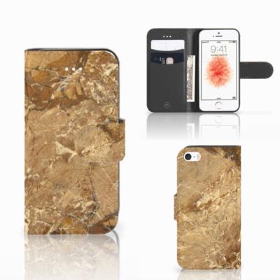 Apple iPhone 5 | 5s | SE | Bookcase | Marmer Creme