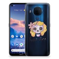 Silicone Back Case Nokia 5.4 Boho Skull