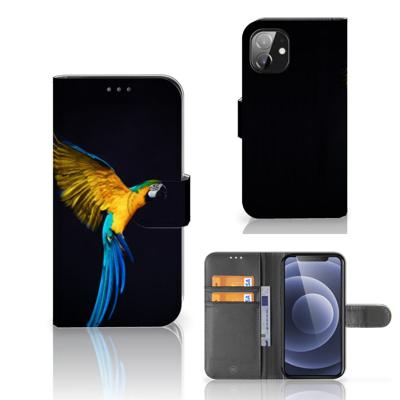 Apple iPhone 12 Mini | Telefoonhoesje | Met pasjeshouder | Papegaai